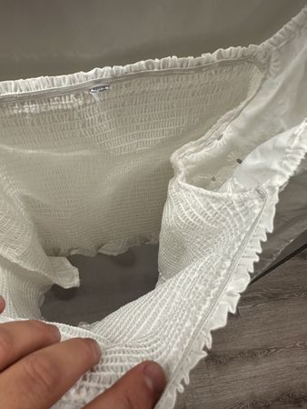 Weisses Sommer Top mit Puffärmel, Grösse M - Neuwertig!