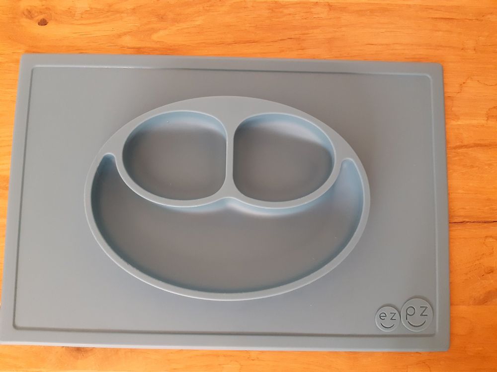 EZPZ Happy Mat - All-in-One Silicone Placemat & Plate - The Natural Baby