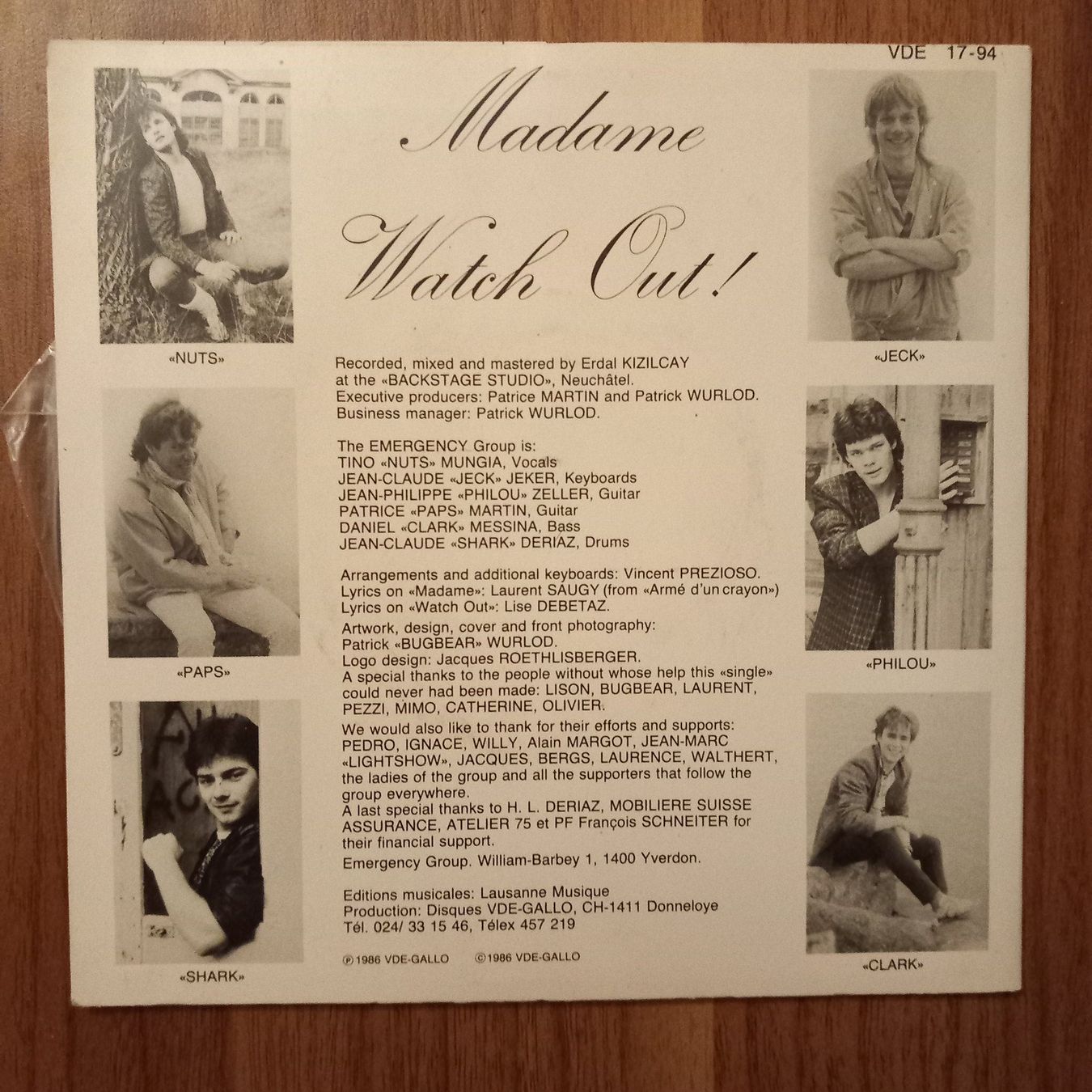 Dischi in vinile: Single 7" Emergency - Madame - Mint ! (NOS) – Nuovo (secondo la descrizione) da La Chaux-de-Fonds venduto da Swiss_LP_Records 1