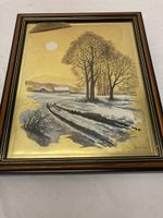 Denis Fontanas Winterlandschaft Bild mit Rahmen, Top! (58)