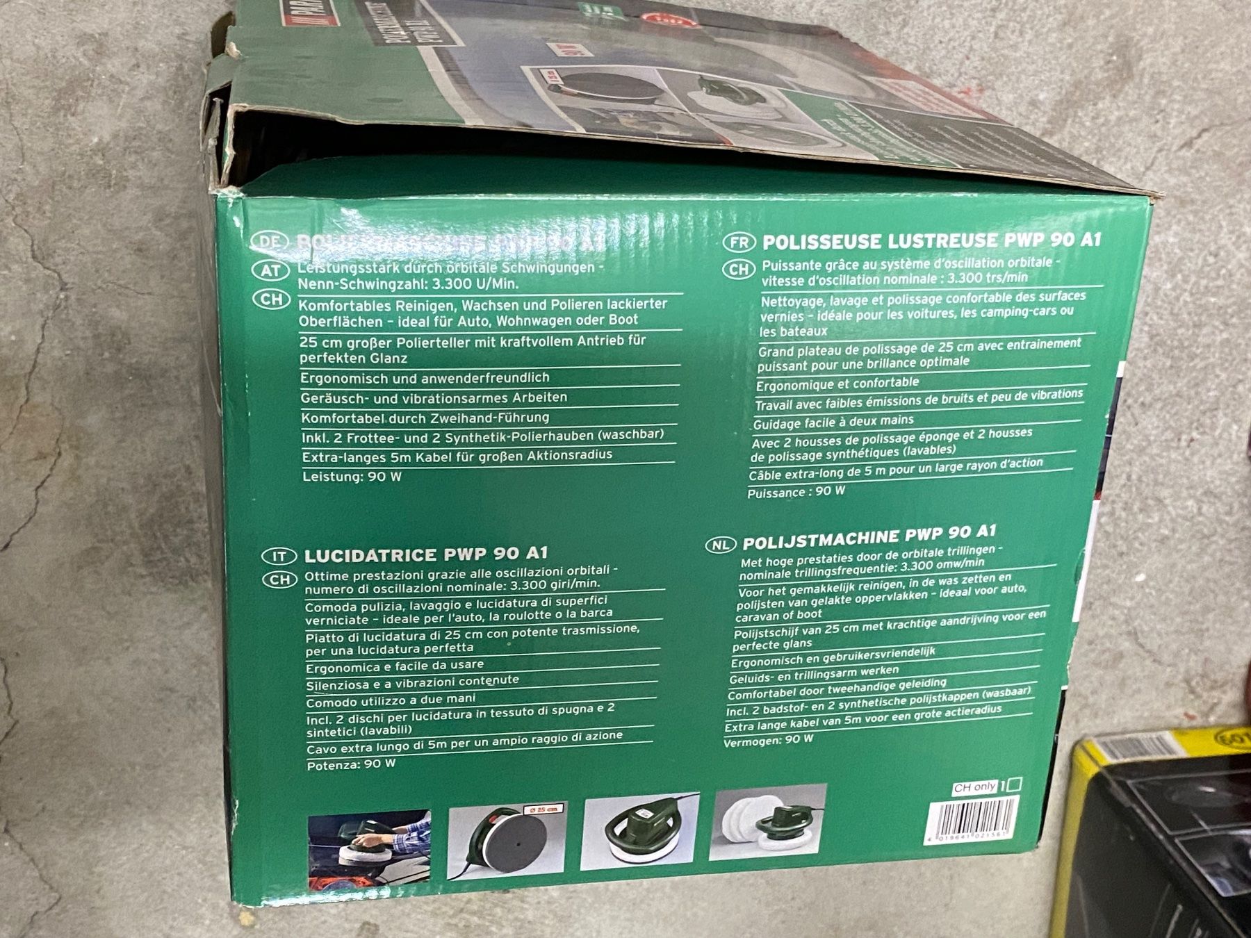 Parkside Schleifen & Polieren: Parkside Poliermaschine PWP 90 A1, neu – Neu und originalverpackt aus Dietlikon von  1