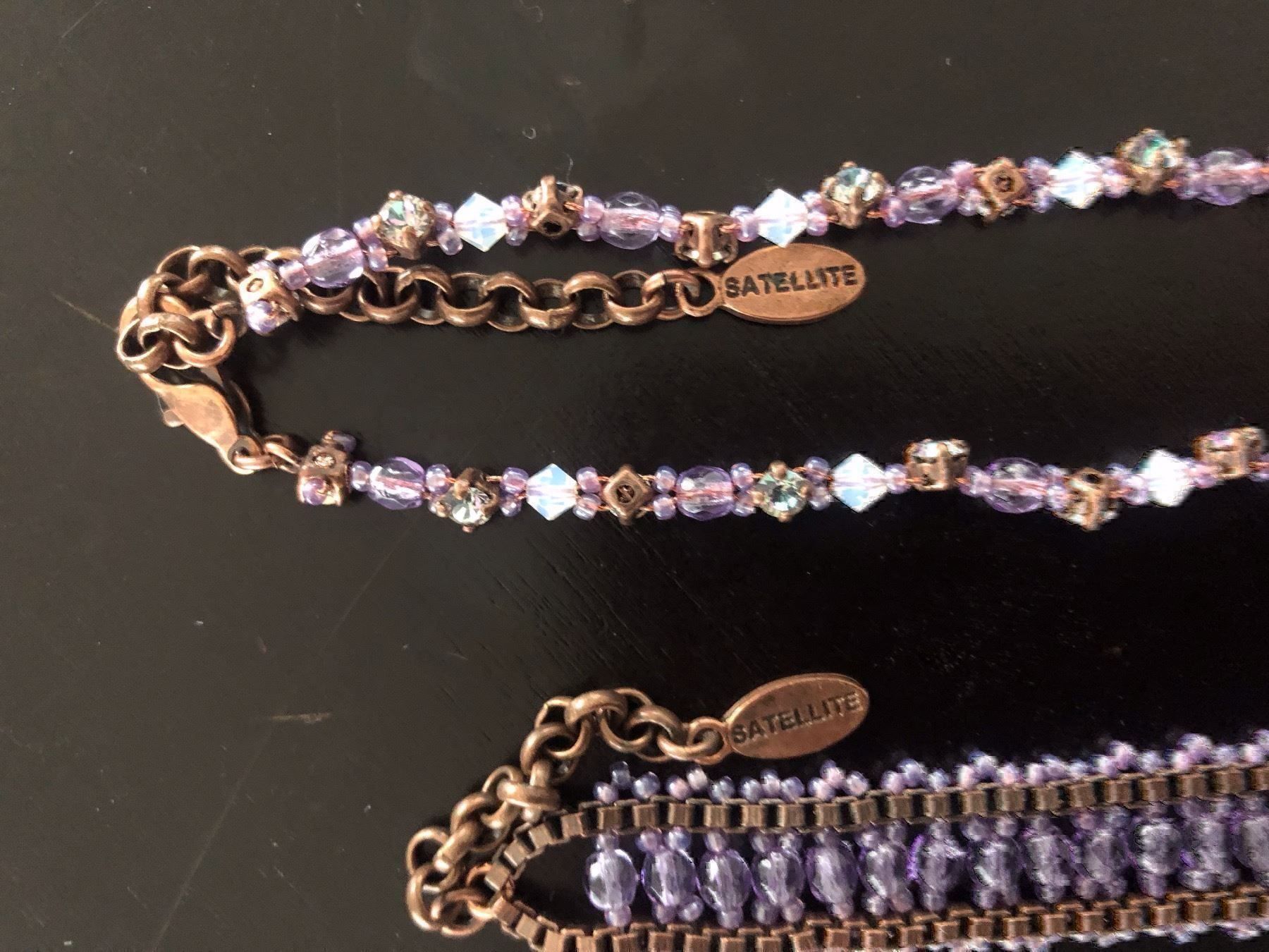 Catenine: DUO HALSKETTE UND ARMBAND, LILA – Usato da Meggen venduto da Meggeni 3