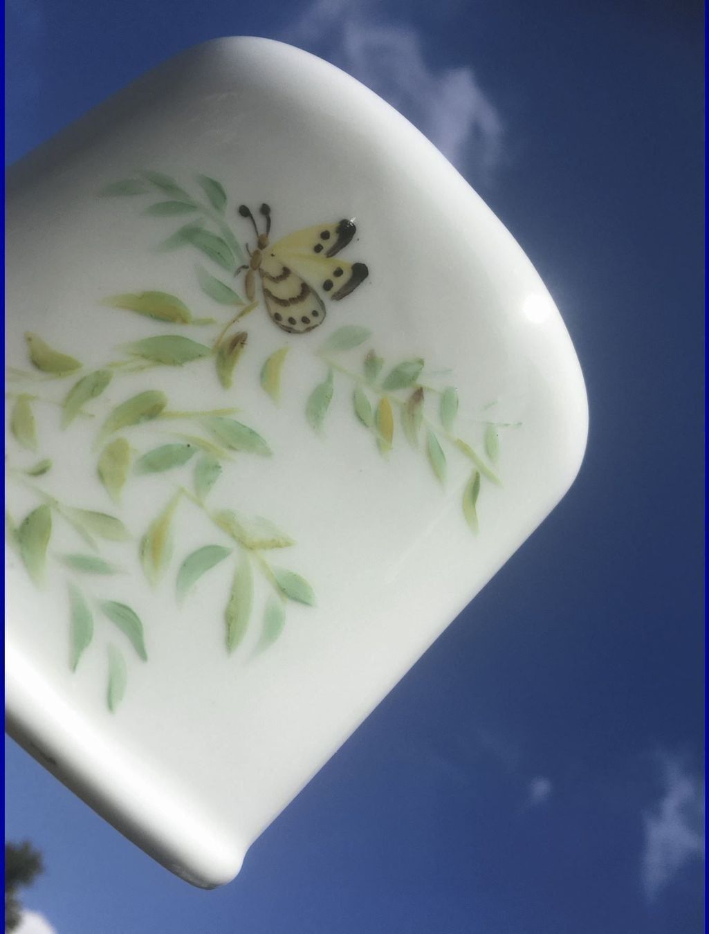 Vasi & Recipienti: BLUMENVASE  HANDBEMALT  VASE  SCHMETTERLING – Usato da Subingen venduto da ArtBead 2