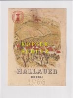 Etikette - Hallauer Beerli 1966 (gelocht) /bd