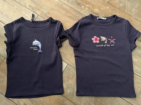 2 Shirts kurz geschnitten
