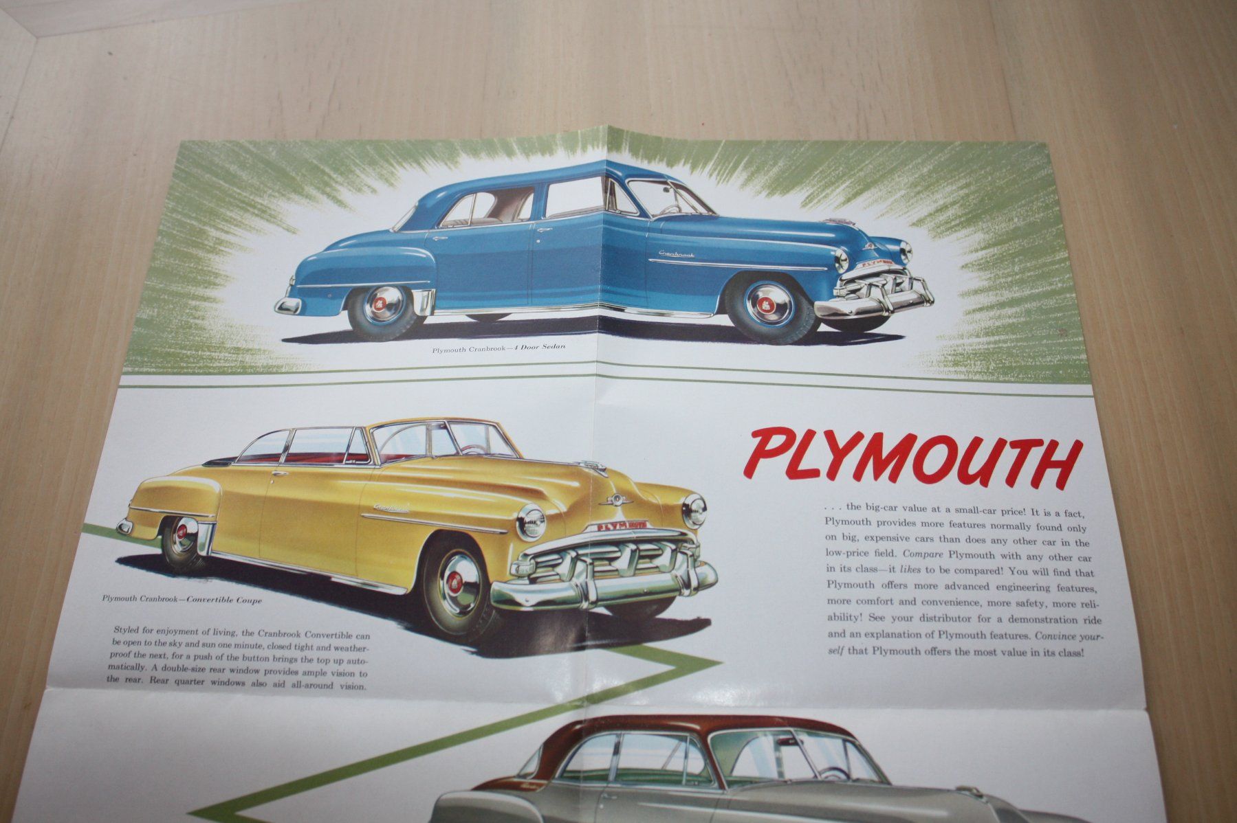 Plymouth Documenti: Plymouth Concord & Cranbrook Prospekt 1952 – Usato da Wikon venduto da erwin400 2
