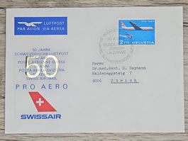 CL02 Enveloppe + Timbre Suisse 1969