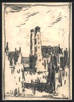 Handgemalt, sign. Carl O. Arends: Münch