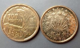 SPANIEN - 100 PESETAS 1993 - AUS DER ORIGINALROLLE - UNZ.