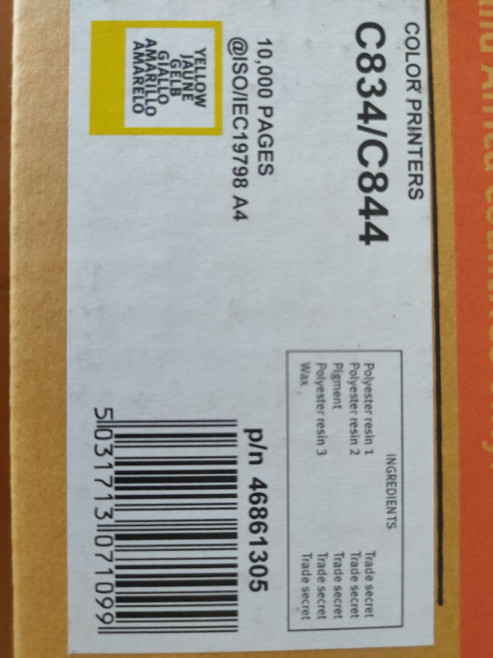 Oki Cartouches & Toner: OKI C834/C844 Original Yellow Toner Patrone – Neuf (Voir description) à Aarau Rohr par Rocky1976 3