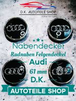Audi 61 mm Nabendeckel, Radnaben, Nabenkappen, Felgendeckel