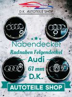 Audi Nabendeckel Radnaben Nabenkappen Felgendeckel 61 mm Neu