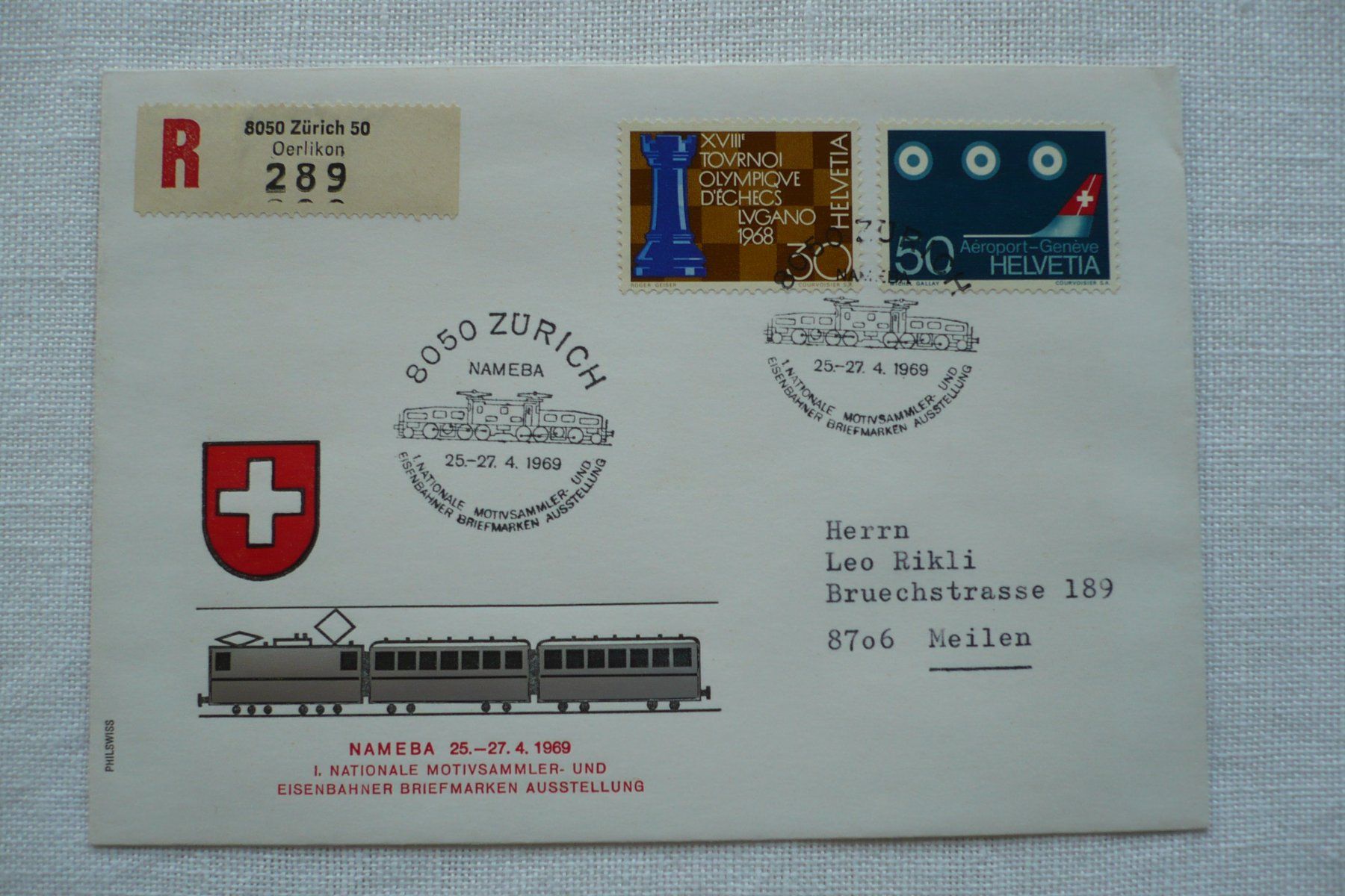 Tous les timbres: 1969 NAMEBA, Zürich – D'occasion à Zürich par saltandpepper008