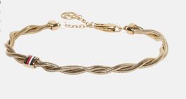 Tommy Hilfiger Armband Armreif mit TH Logo Geschenkbox Gold