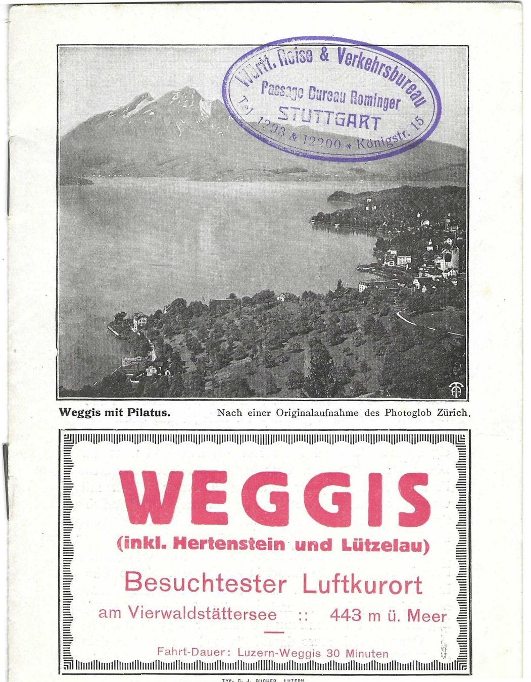 Documenti: Weggis, altes Werbeprospekt, – Nuovo (secondo la descrizione) da Wildhaus venduto da Brunphil