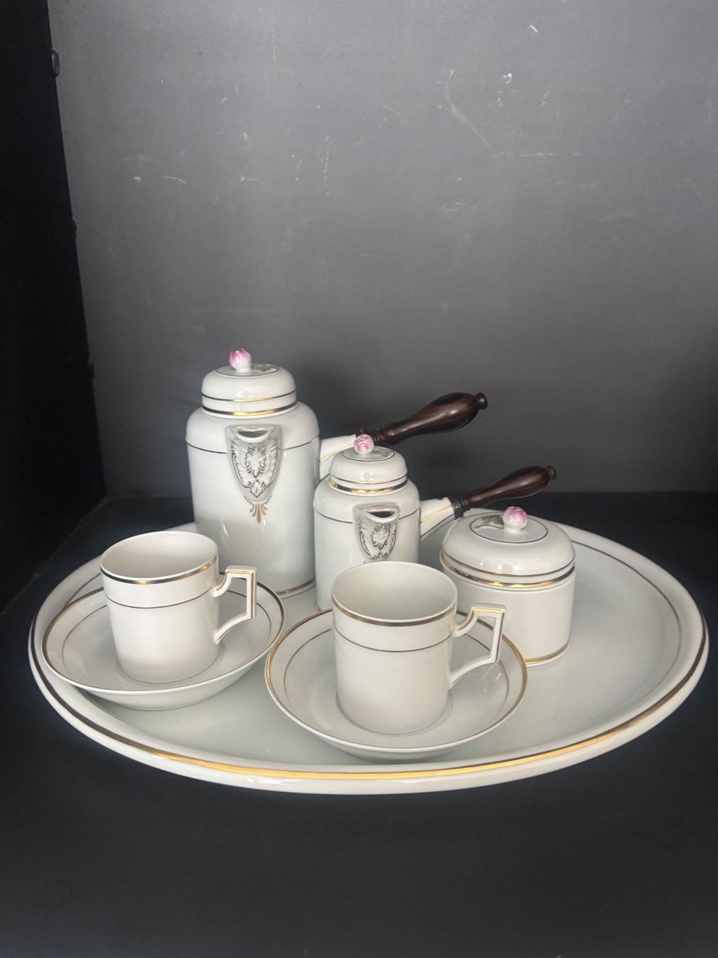 Fürstenberg Set di piatti: Vintage Chokolate Set "Lesen", Barbara Walters Kollektion – Usato da Bettwiesen venduto da Raisa1973