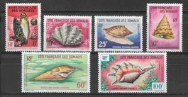 Französische Somaliküste Serie 343-348 Muscheln Schnecken *
