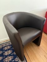Kunstleder-Sessel / Clubsessel in Braun