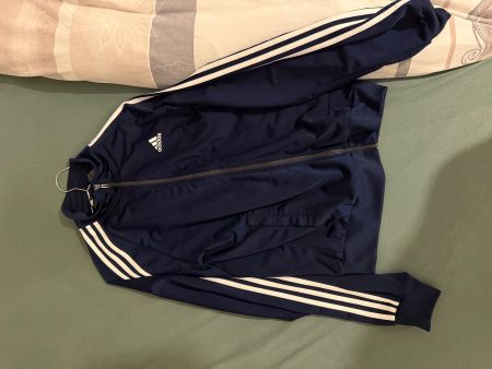 navy blue Adidas Essentials 3-Stripes Track Jacket Size US S