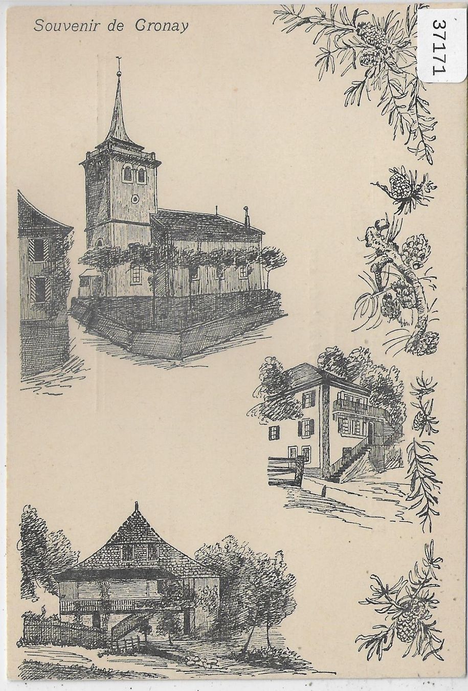 Ansichtskarten: Souvenir de Gronay – Gebraucht aus Ettingen von Kartenplanet