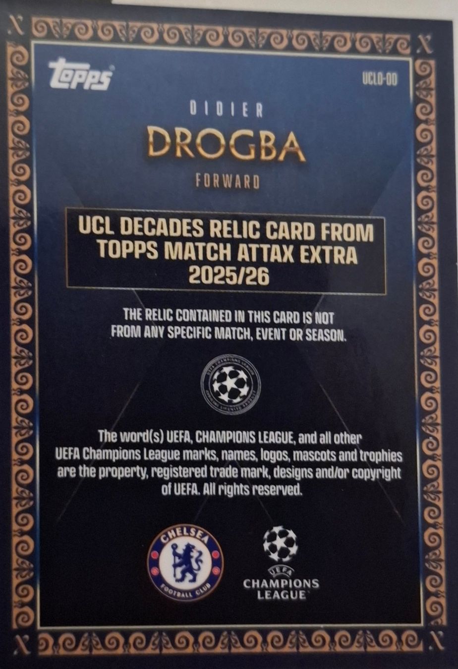 Topps Carte collezionabili: Topps Match Attax 25/26 Relic Drogba – Nuovo (secondo la descrizione) da Binz venduto da tri_nj88 1