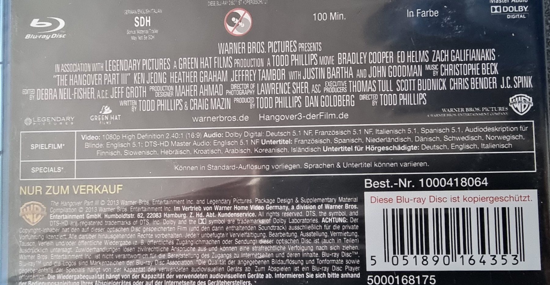 Tous les DVDs: Blu-ray Hangover 1-3 NEU – D'occasion à Oetwil am See par fineli2 3