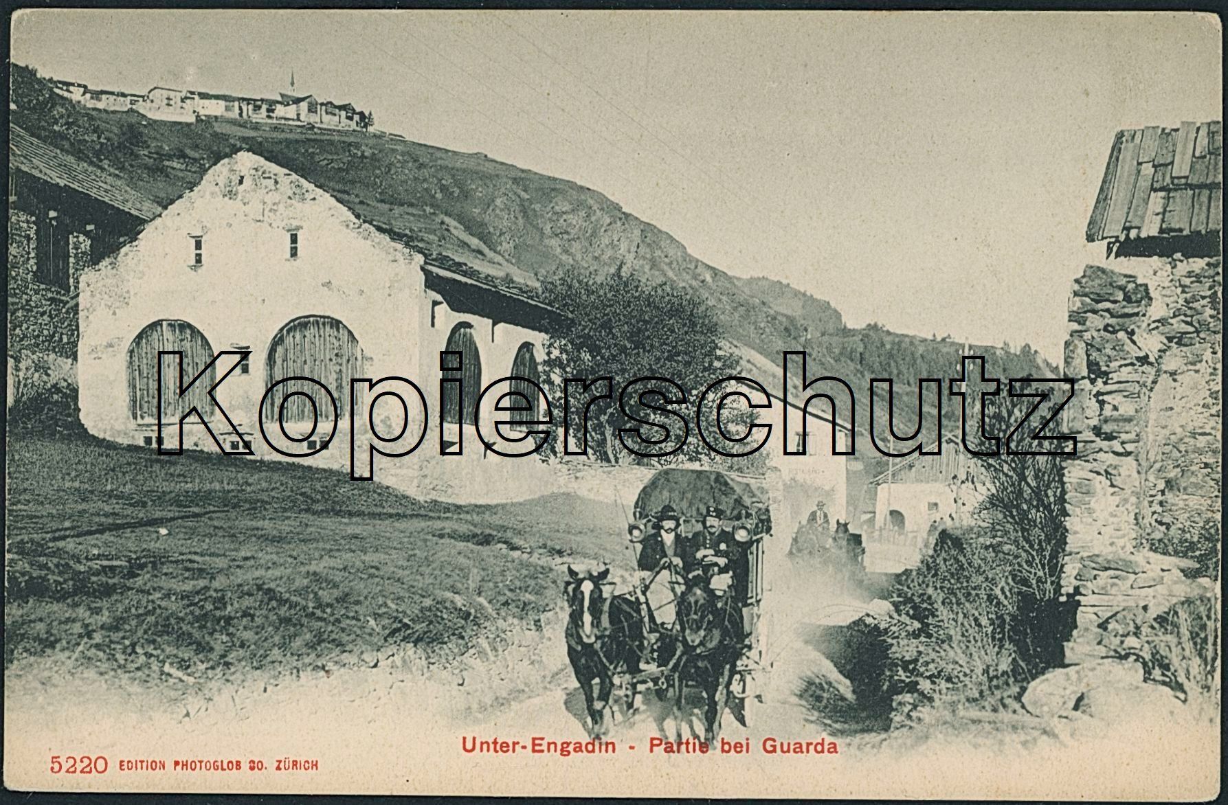 Ansichtskarten: GR Guarda - Postkutsche – Neu (gemäss Beschreibung) aus Schindellegi von leecollect