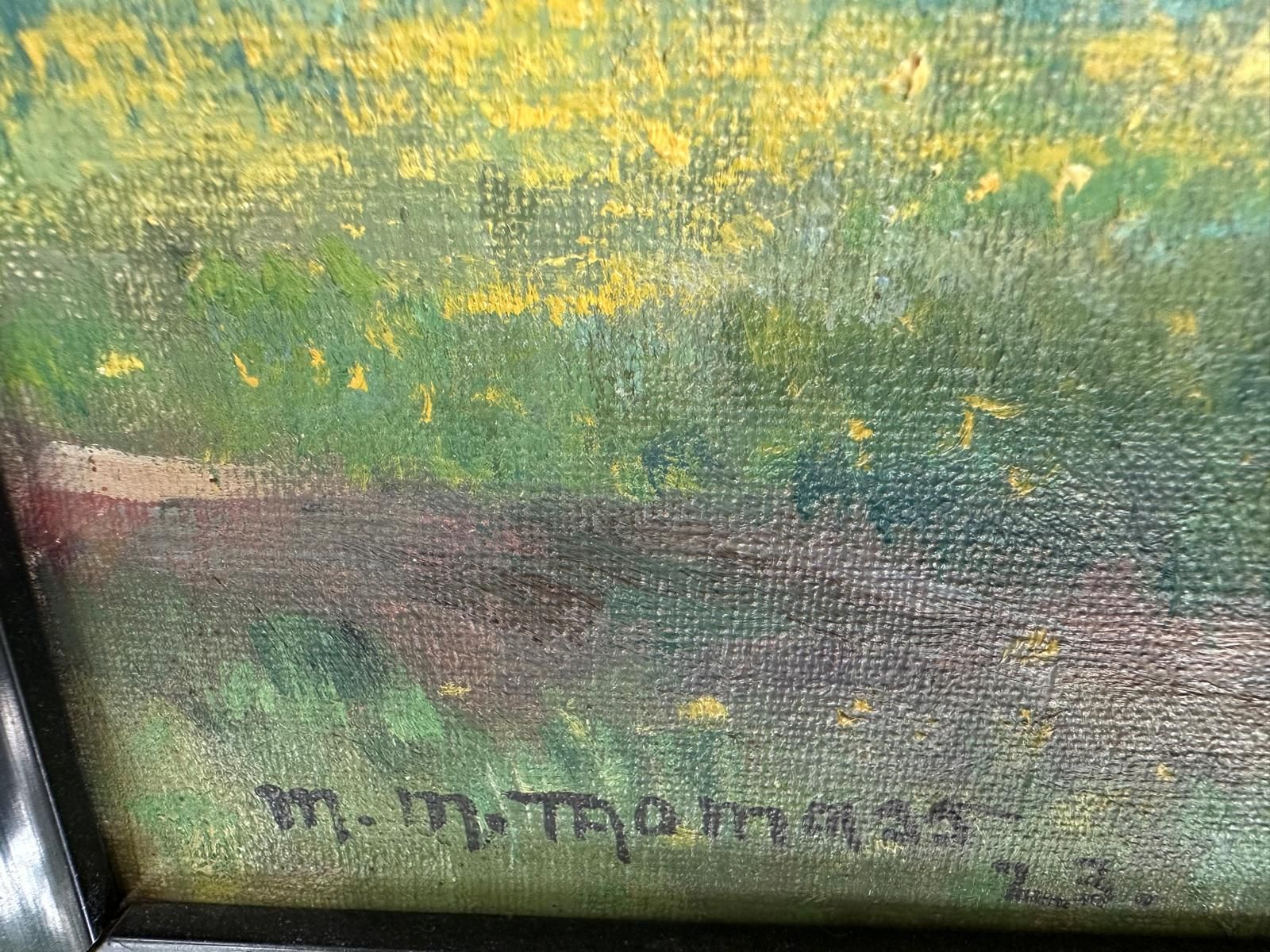 Dipinti: Vintage Spring Landscape Painting, Framed, Signed, 1923 – Usato da Lausanne venduto da vas_cdb2 5