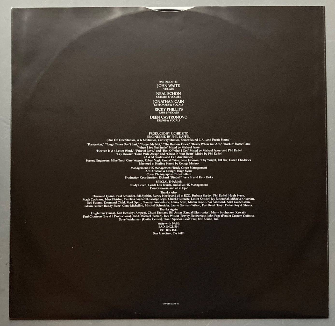 Dischi in vinile: BAD ENGLISH - BAD ENGLISH – Usato da Poliez-Pittet venduto da Newtown-Records 2