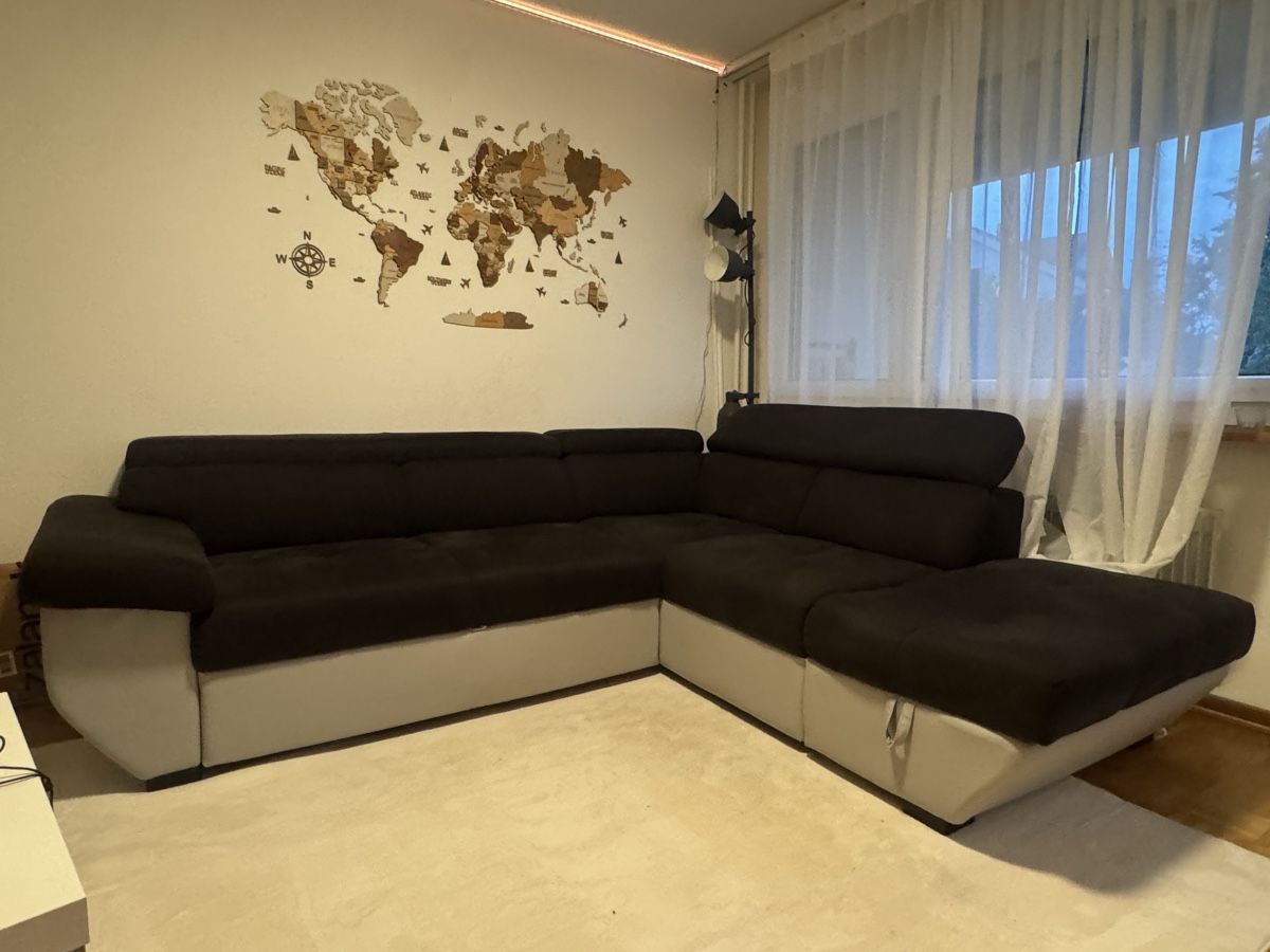 Sofas: Ecksofa mit Schlaffunktion dunkelgrau guter Zustand – Gebraucht aus Oberbipp von luk_w8dk 3