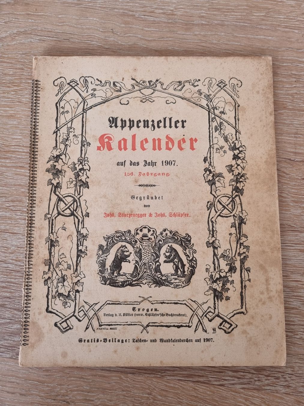 Calendari: 5 Appenzellerkalender ab1901 bis 1909 – Usato da Abtwil SG venduto da danikari 2