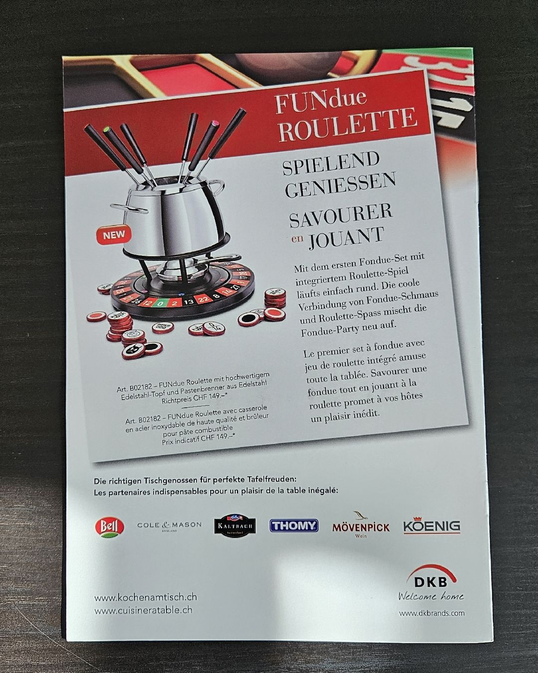Elettrodomestici da cucina: Fondue-Set mit integrierten Spiel "Neu" – Nuovo e nell'imballaggio originale da Uster venduto da esko.swiss 4