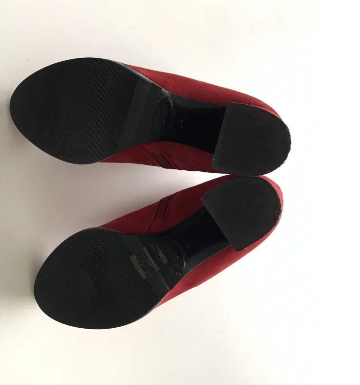 Damenschuhe: Stiefeletten Scarasso - Wildleder rot – Gebraucht aus Mörschwil von Nrohner 4