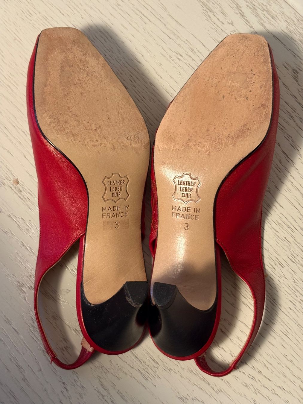Scarpe da donna: Slingpump rot, Peeptoe, Leder, halbhoher Absatz, Gr 36 – Usato da Oberrieden venduto da pet_n2c2 4