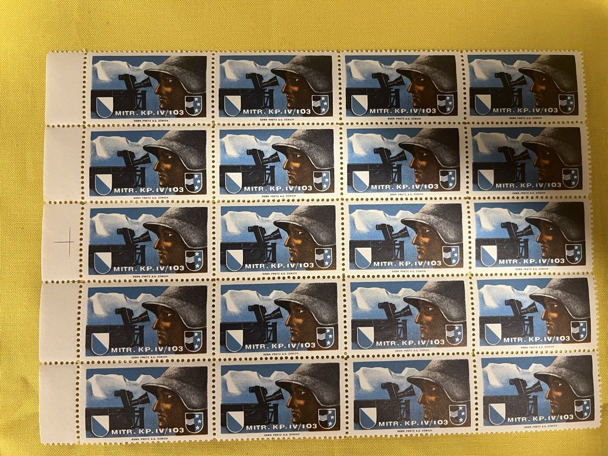 Alle Briefmarken: Soldatenmarken Mitr.Kp IV/103 – Neu (gemäss Beschreibung) aus Oberentfelden von kar_sd97