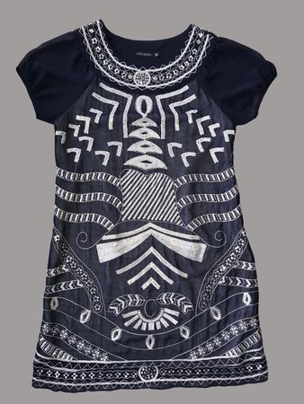 Marinblaues Cocktail Kleid mit Pailletten NEU - 68%