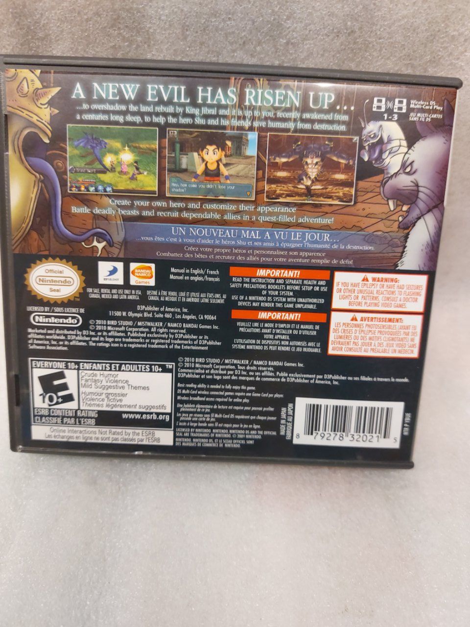 Nintendo Giochi: Blue Dragon Awakened Shadow - DS Nintendo – Usato da Pambio Noranco venduto da Pol69 2