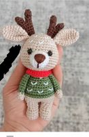 Hirsch- Schlüsselanhänger, Handarbeit, gehäkelt, Amigurumi