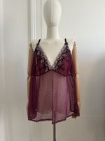 Burgundy Babydoll Top - size L