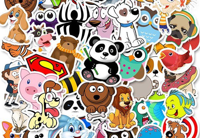 50 Stk. Sticker Aufkleber - Süsse Tiere (Neu und originalverpackt) in ...