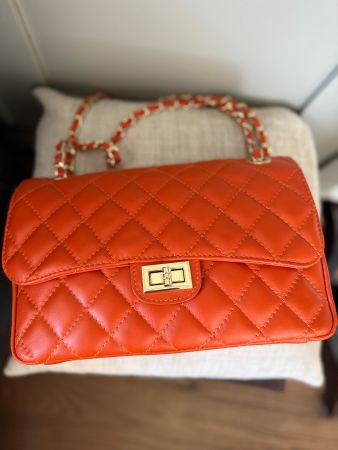 Ledertasche Orange praktisch NEU