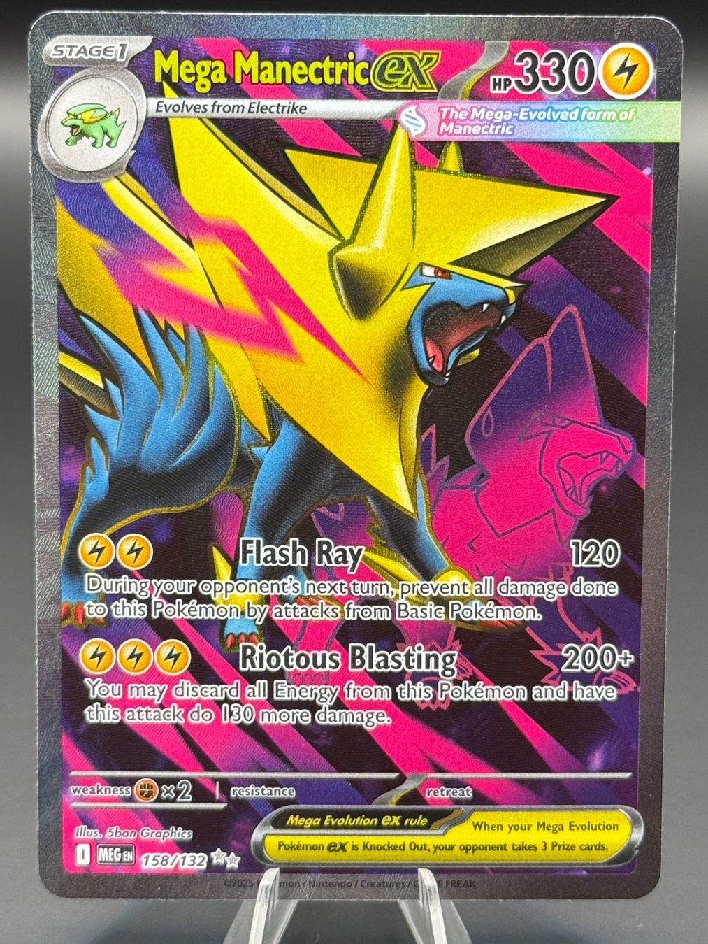 Pokémon Sammelbilder & Trading cards: Mega Manectric ex 158/132 EN Mega Evolution – Neu (gemäss Beschreibung) aus Langenthal von TheCrib