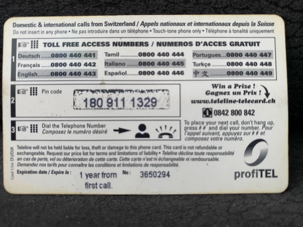 Telefon- & Taxkarten: Teleline – Gebraucht aus Lausanne von babacard10 1