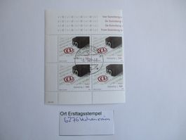 Viererblock mit Ort Ersttagsstempel 6276 Hohenrain