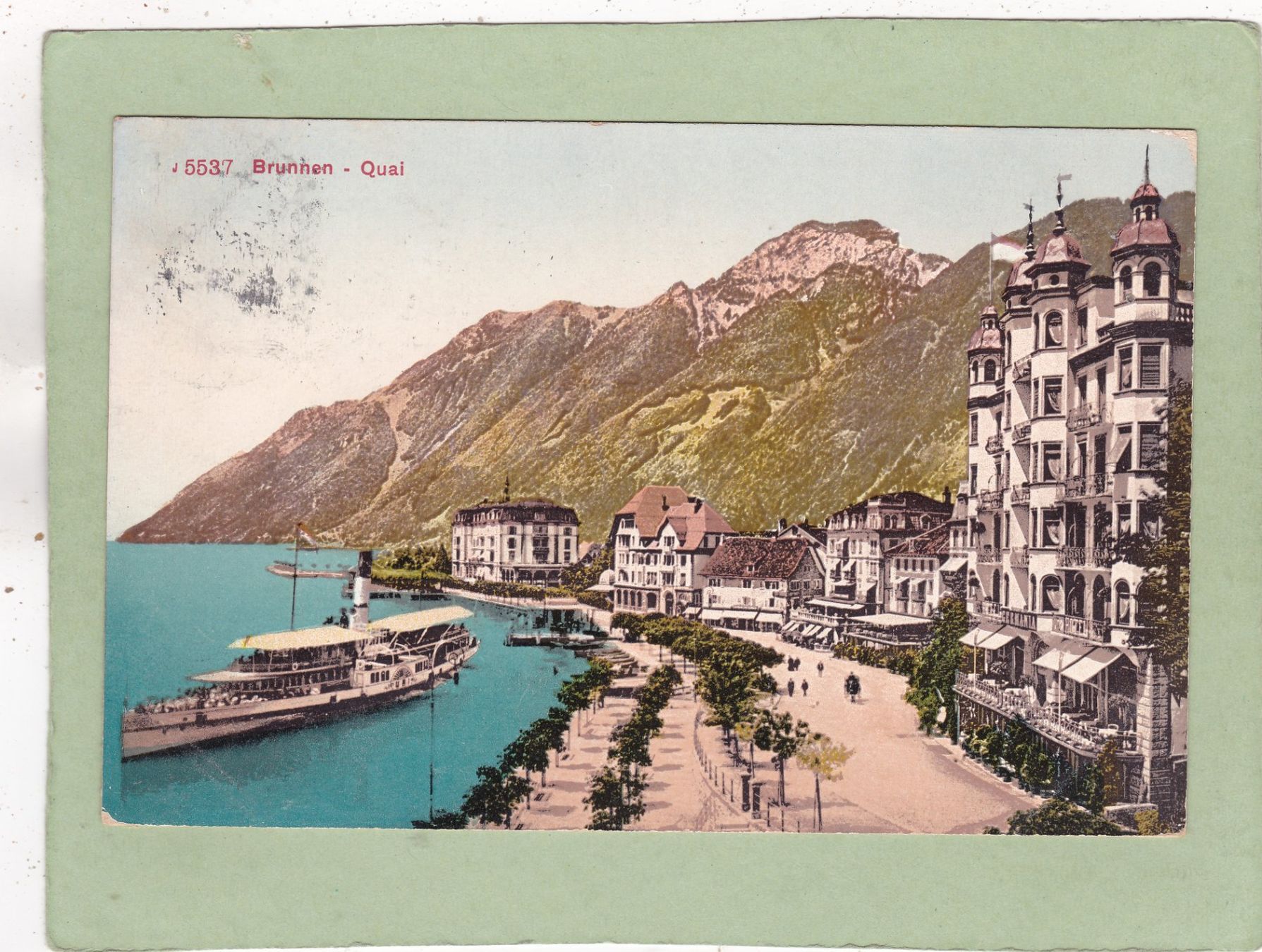 Cartoline postali: Brunnen Quai 1911 – Usato da Herisau venduto da Lisegrat2008