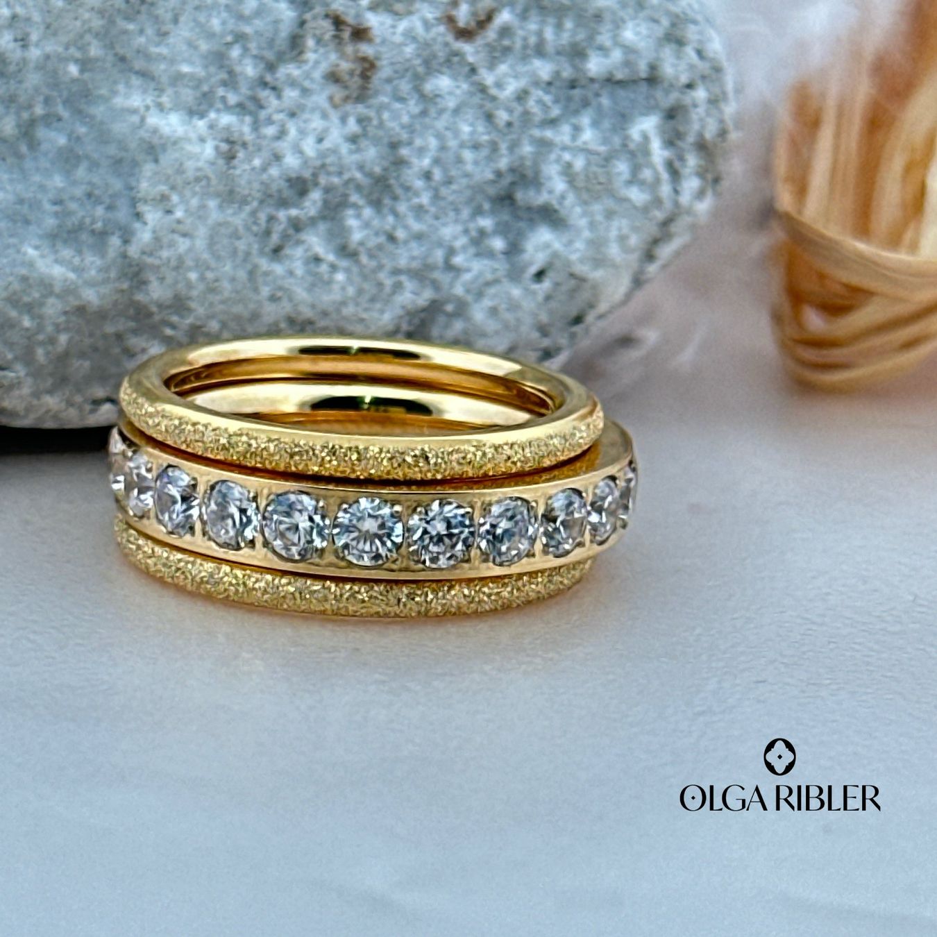 Olga Ribler Ringe: Edelstahl  Ring Set aus 3 Ringen Grösse 52 – Neu (gemäss Beschreibung) aus Luzern von byolgaribleroutlet 7