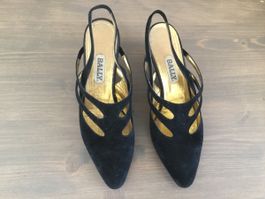 Bally Sling - Pump Wildleder Schwarz Gr. 38 1/2