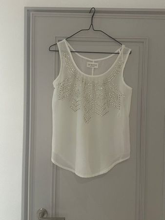 Cooles Tank Top, transparten mit Applikationen