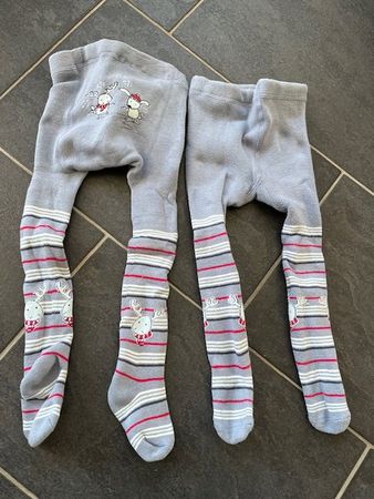 2 Paar dicke Strumpfhosen 86/92, Bisal