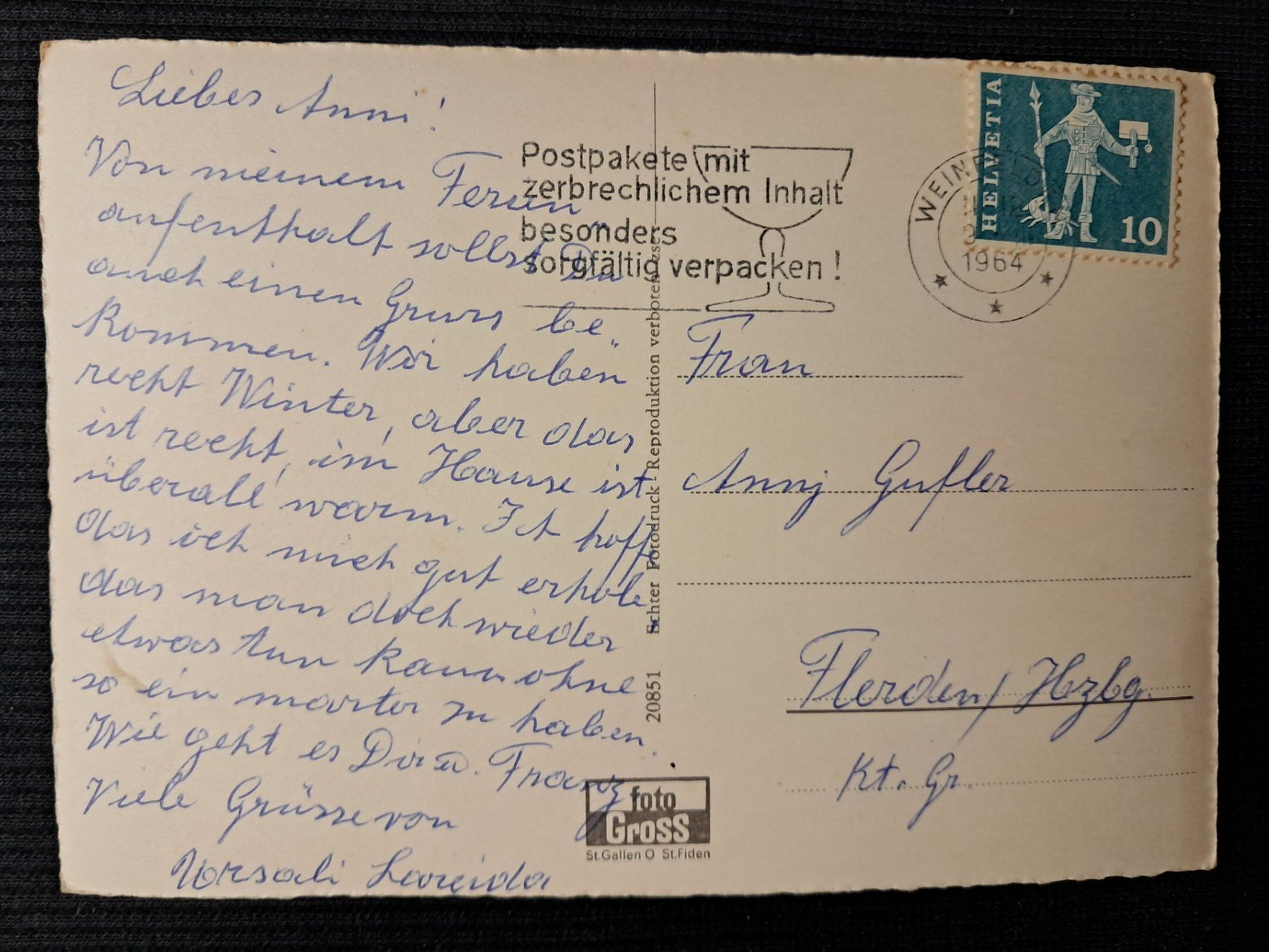 Ansichtskarten: WEINFELDEN 1964 – Gebraucht aus Ponto Valentino von giorgia06 1